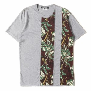 COMME des GARCONS HOMME DEUX コムデギャルソン オムドゥ Tシャツ サイズ:M 13SS ボタニカル パイル 切替 バインダーネック 半袖Tシャツ