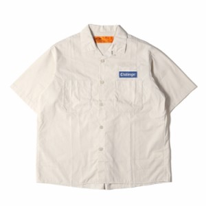 CHALLENGER チャレンジャー シャツ サイズ:S 23SS ワッペン付き オープンカラー ワーク 半袖シャツ S/S WORKER SHIRT ベージュ トップス 