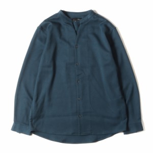 Magine マージン シャツ サイズ:48 22AW バンドカラー ストレッチ ポリレーヨン ツイル スキッパーシャツ STRETCH BAND COLLAR SKIPPER S