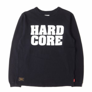 WTAPS ダブルタップス Tシャツ サイズ:S HARD COREロゴ ヘビーウェイト ロングスリーブTシャツ DESIGN L/S ネイビー 紺 トップス カット