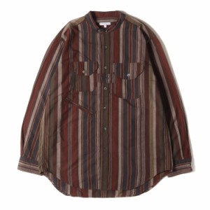 Engineered Garments エンジニアドガーメンツ シャツ サイズ:S 21SS マルチストライプ スタンドカラー ワークシャツ Banded Collar Shirt