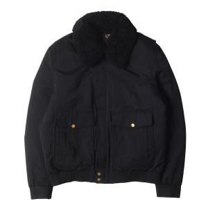 ムートンジャケット ムートンコート 黒 レザー メンズ M 古着 HH9146