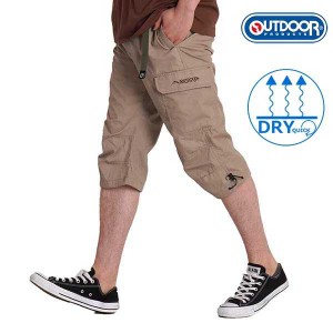 ハーフパンツ メンズ ひざ下 7分丈 七分丈 カーゴパンツ 夏 ショートパンツ ウエストゴム イージーパンツ outdoor products アウトドアプ