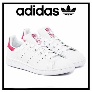 レディースサイズ adidas （アディダス） STAN SMITH J (スタンスミス) レディース シューズ  スニーカー (ホワイト/ピンク) B32703