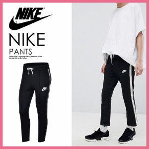 日本未入荷! NIKE(ナイキ)   WOMENS CROPPED POLYKNIT PANTS クロップド ポリニット パンツ レディース ブラック ホワイト 883465 010