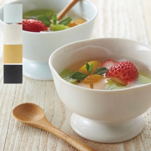 pote ポテ デザートボウル 脚付き 高台 小鉢 デザートボウル スープカップ フリーカップ アイスクリームカップ 磁器 日本製 美濃焼
