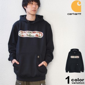 カーハート パーカー プルオーバー 大きいサイズ ブラック 迷彩柄 Carhartt Loose Fit Midweight Camo Logo Graphic Sweatshirt 105942