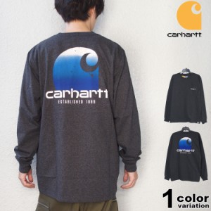 カーハート 長袖 Tシャツ メンズ ロンT 大きいサイズ ブラック 黒 Carhartt Relaxed Fit Heavyweight Long-Sleeve Pocket C Graphic T-Sh