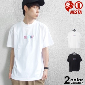 ネスタブランド NESTA BRAND Tシャツ 半袖 メンズ 212NB1005 ビッグシルエット 3D グラデ ロゴ Tシャツ  (nesta brand tシャツ トップス 