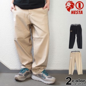 ネスタブランド NESTA BRAND ストレッチ ツイル バギーパンツ カラーパンツ ワイド パンツ ワイドシルエット シンプル テーパード 231NB1