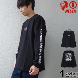 ネスタブランド Tシャツ 長袖 ロンT ダブル スリーブ ロゴ ベーシック ロンT メンズ 大きいサイズ対応 トップス 241NB1102B