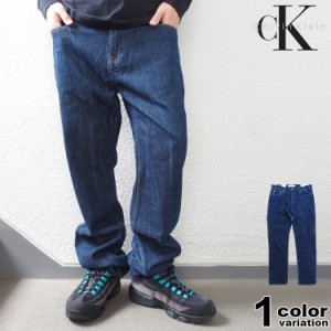 カルバンクライン デニムパンツ Calvin Klein Straight Denim ロゴ ストレート デニム メンズ (calvin klein  ボトムス ジーンズ パンツ 