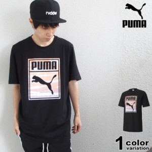 PUMA プーマ 半袖 Tシャツ TIE DYE グラフィックTシャツ (puma tシャツ ブラック タイダイ 598501 2020年 新作)   【メール便対応】