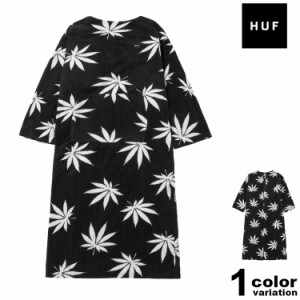 ハフ HUF フリース ポンチョ コート 総柄 (huf 羽織り ルームウェア 部屋着 冬 着る毛布 AC00555 メンズ レディース ユニセックス ストリ