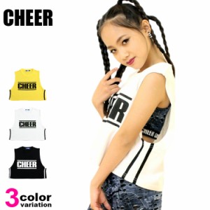 CHEER (チアー) タンクトップ サイド ライン ショート丈 デザイントップス レディース キッズ [CX832520]