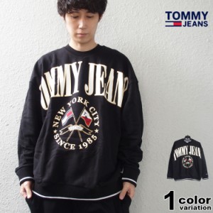 TOMMY JEANS トミージーンズ トレーナー スウェット クルーネック トレーナー ドロップショルダー ビッグ シルエット オーバーサイズ SKA