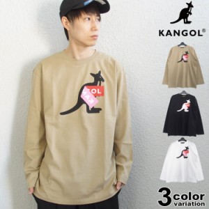 カンゴール ロンT メンズ ブランド KANGOL PEELED OFF BOX L/S TEE クルーネックロンT 長袖Tシャツ クルーネック ロングtシャツ カットソ