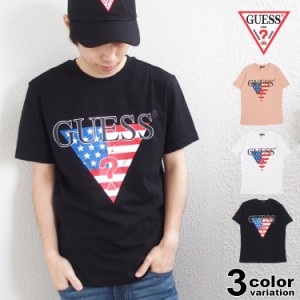 ゲス GUESS Tシャツ 半袖 メンズ レディース LA TRIANGLE LOGO TEE (guess tee ティーシャツ トライアングル MJ2K8505MI ) 