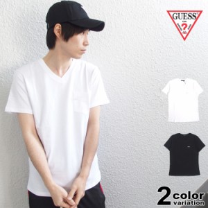 ゲス GUESS Vネック Tシャツ 半袖 メンズ レディース VNECK POCKET TEE (guess tee MJ2k9417)