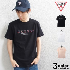 ゲス GUESS Tシャツ  半袖 メンズ レディース 3D プリント フラワーデザイン (guess  tシャツ MK2K8501MI) 