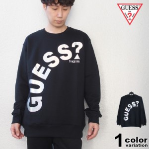 【guess パーカー】 GUESS ゲス トレーナー クルーネック スウェット ロゴ 裏毛 アメカジ メンズ レディース MM3S12MTSH