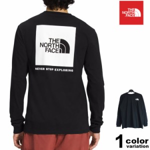 ザ ノースフェイス THE NORTH FACE Tシャツ 長袖 ロンT メンズ ボックスロゴ ブランドロゴ ブラック 黒 大きいサイズ ( the north face M