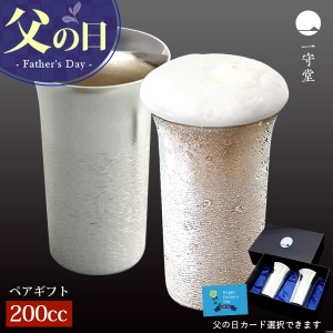 父の日 ギフト プレゼント 銀製タンブラーLサイズ2個 ビール ペア グラス 実用的 酒器 結婚 出産 内祝い 誕生日 還暦祝い 退職 定年 伝統