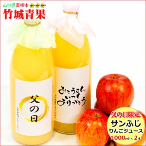 【6/15(土),16(日)お届け】父の日 山形県産 100% りんごジュース(1000ml×2本入り)※日時指定はメールで※