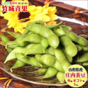 【8月中旬から順次出荷予定】山形県産 枝豆 庄内茶豆 5kg(秀品)※日時指定はメールで※