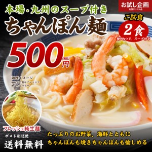 送料無料 生ちゃんぽん 2食 [メール便] 食品 ポイント消化 送料無 お試し 食品 ちゃんぽん 取り寄せ ご当地グルメ グルメ 特産品 生麺