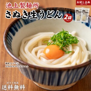 送料無料 池上製麺所 讃岐生うどん 180g×2袋  [メール便]食品  ポイント消化 送料無 お試し 食品 うどん 取り寄せ ご当地グルメ