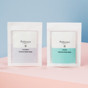 ピュビケア オーガニック(Pubicare Organic)フェミニン コットンシート 5枚入パック デリケートゾーン 保湿 シート オーガニックコットン