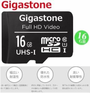 16GB microSDXCカード Gigastone UHD対応 microSDカード フルHD撮影 ギガストーンGJMX-16GV1 SDアダプタ付 カメラ/スマホ/SWITCH