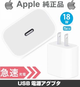 USB-C電源アダプタ 純正品 アップル 高速充電アダプタ 18W Apple iPhone/iPad対応充電器 AC-USB充電器 MU7T2LL/A USB-C 1ポート Apple正