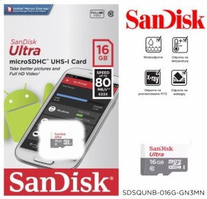 16G サンディスク  microSDHCカード 16GB Ultraマイクロsdカード Class10 UHS-1対応 R:80MB/s SDSQUNB-016G-GN3MN