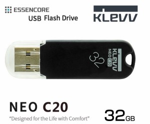 32GB ESSENCORE USBフラッシュメモリ 32GB USB2.0 キャップ式USBメモリ U032GUR2-NB KLEVV