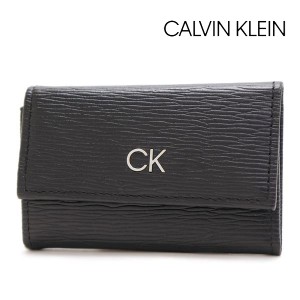 ポイント超超祭 ギフトラッピング無料 カルバンクライン キーケース メンズ Calvin Klein キーリング スキミング防止機能付き CK ブラッ