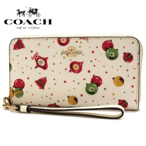 スプリングセール コーチ 長財布 レディース COACH Wallet オーナメント プリント チョークマルチ C7410 IMCAH