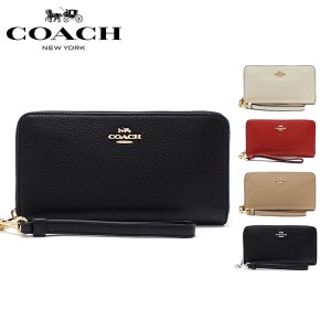 アーリーサマーセール コーチ 長財布 レディース ストラップ付き COACH Wallet ロング ジップ アラウンド ウォレット ラグジュアリー ペ