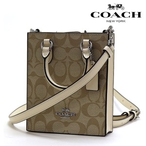 コーチ ミニハンドバッグ レディース COACH 2Way ショルダーバッグ ライトカーキ×チョーク CJ494 SIGHA 