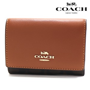 三太郎の日セール コーチ 三つ折り財布 レディース COACH コンパクト財布 ミニ財布 シグネチャー CM761 IMW6S  ギフトラッピング無料