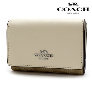 アーリーサマーセール コーチ 三つ折り財布 レディース COACH コンパクト財布 ミニ財布 シグネチャー CM761 SIGHA  ギフトラッピング無料