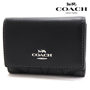 ポイント超超祭 コーチ 三つ折り財布 レディース COACH コンパクト財布 ミニ財布 シグネチャー CM761 SVTSQ  ギフトラッピング無料