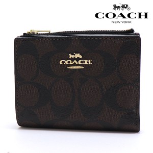 コーチ 二つ折り財布 レディース COACH Wallet シグネチャー ブラウン ブラック CM852 IMAA8  ギフトラッピング無料