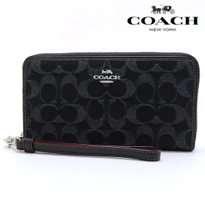 アーリーサマーセール コーチ 長財布 レディース COACH Wallet ラウンドファスナー ブラック CP412 SV/BK  ギフトラッピング無料