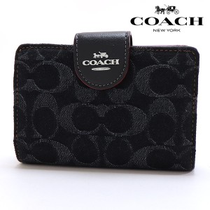 コーチ 二つ折り財布 レディース COACH Wallet ブラック CP435 SV/BK  ギフトラッピング無料