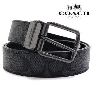 連休セール コーチ ベルト メンズ COACH Belt リバーシブル仕様 ブラック CQ022 CQ/BK  ギフトラッピング無料