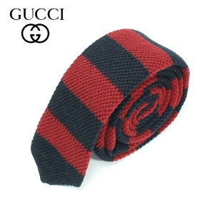 グッチ ネクタイ メンズ GUCCI タイ ブラック×レッド(ストライプ) 547146 4X206 1074 【当店全品送料無料♪】