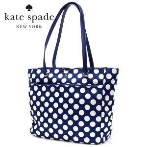 週末セール ケイトスペード トートバッグ レディース Kate Spade ラージ トート ジェイ シーサイド ドット ブルーマルチ WKR00310 460 送