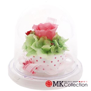 ギフトフラワー プリザーブドフラワー  ラウンドドーム レディース メンズ Preserved Flower プチギフト ピンク SD222P 